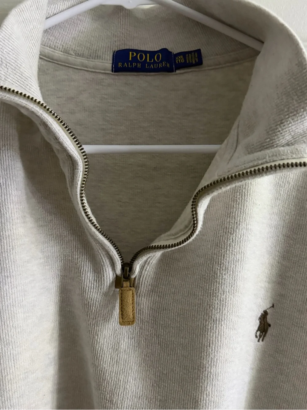 Polo by Ralph Lauren Men's Light Gray Half-Zip Sweatshirt